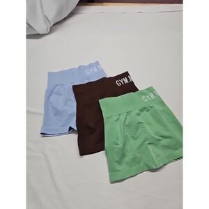 3 Pair Gym.Minute Workout Spandex Shorts Women's Med Butt Lift